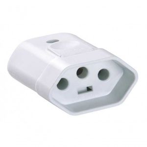 Plug 3p 20a Pad 180º Femea Branc Tramontina