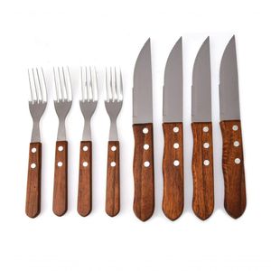 Faqueiro Para Churrasco 8 Peças Em Aço Inox Kenya