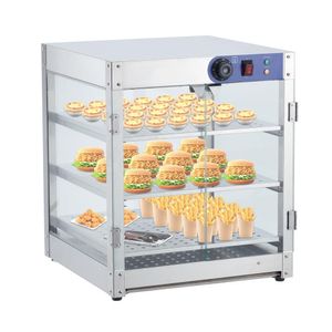 Takywep Vitrine Aquecedora De Alimentos Comercial 800w Com 3 Níveis (prata)