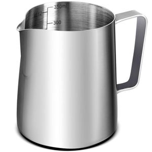 Jarra De Espuma De Leite Amzchef 12oz Em Aço Inox Para Cappuccino (preta)
