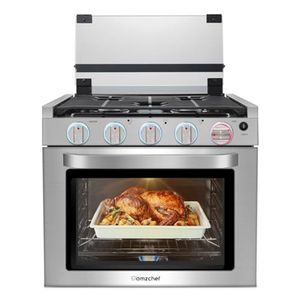 Fogão A Gás Amzchef 21 Para Rv Com 3 Bocas E Forno 28.100 Btu (inox)