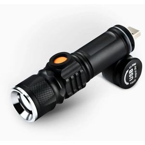 Lanterna Recarregável Usb Luz Negra Uv Alta Intensidade