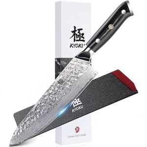 Kyoku Faca De Chef 8 Shogun Série Aço Vg10 Damasco Com Bainha E Estojo