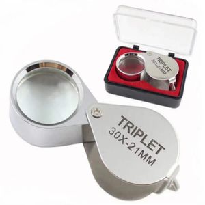 Lupa De Mao Bolso Joalheria Relojoeiro Ourives Eletronica 30x21mm Portatil Articulada Zoom Geologia Profissional