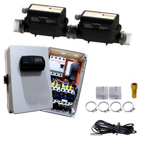 Aquecedor Elétrico De Passagem 20kw Para Piscinas Até 40 Mil Litros Com Controlador De Temperatura - Luxpool
