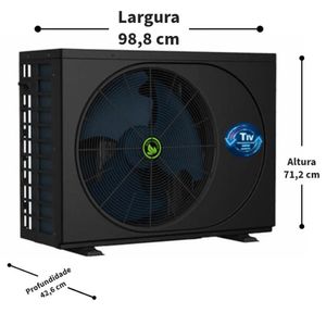 Trocador De Calor Inverter Wi-fi Para Piscinas Th-75 75000 Btus Tiv - Sodramar