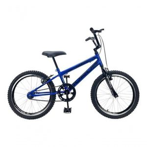 Bicicleta Infantil Aro 20 Bmx + Rodinha Lateral Azul