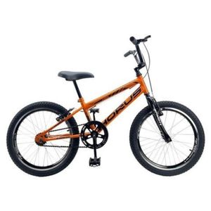 Bicicleta Infantil Aro 20 Mtb Force + Rodinha Lateral Laranja