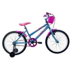 Bicicleta Infantil Aro 20 Com Rodas Doll - Route Azul Claro