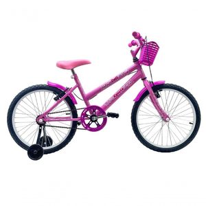 Bicicleta Infantil Aro 20 Com Rodas Doll - Route Rosa