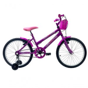 Bicicleta Infantil Aro 20 Com Rodas Doll - Route Pink