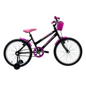 Bicicleta Infantil Aro 20 Com Rodas Doll - Route Preto