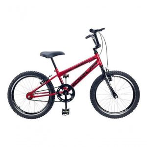 Bicicleta Infantil Aro 20 Bmx + Rodinha Lateral Vermelho