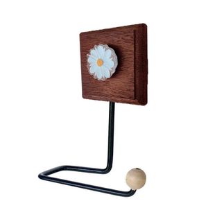Porta Papel Higiênico Madeira Flor Cor Branco