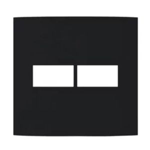 Placa 4x4 2 Postos Horizontal Ebony Clean Margirius 14453