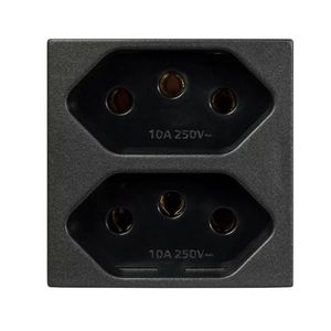 Modulo Tomada 2p+t Duplex 20a Revita Carbono Soprano