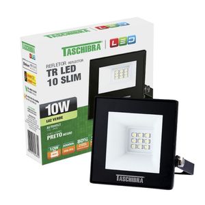 Refletor Led Tr Slim 10w Verde Taschibra