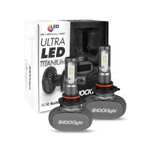 Kit Lâmpadas Ultra Led Hb3 Titanium 6000k Lumens 50w 12v
