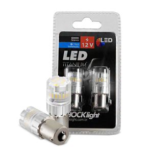 Kit Lâmpadas Led Branca 1156 6/9 Titanium Smd-4014/3030 1 Polo 12v Shocklight