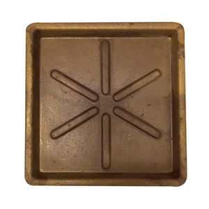 Prato De Vaso Quadrado 25x3cm Cor 28 - Antique âmbar
