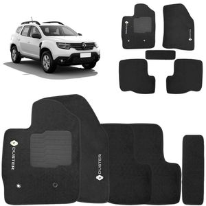 Jogo De Tapete Carpete Duster 2020 A 2026 Preto 5 Peças
