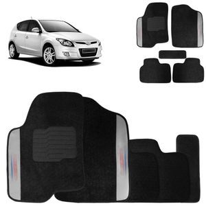 Jogo De Tapete Carpete I30 2009 A 2016 Preto 5 Peças