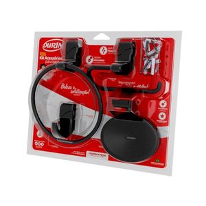 Kit De Acessórios Para Banheiro Durin - 4 Peças - Preto