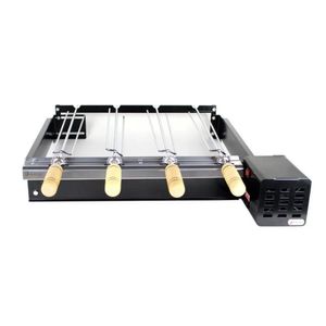 Grill Elétrico Artgrill Giratório Platinum Baixo E4 Aço Carbono Bivolt Com 4 Espetos Artmill