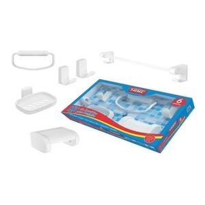 Kit De Acessórios Para Banho Fame 3215 - 6 Peças - Branco