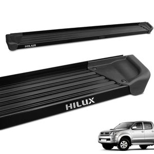 Estribo Lateral Hilux Cd 2005 A 2015 Aluminio Preto A3