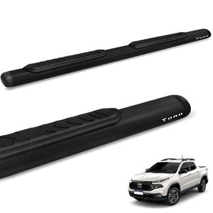 Estribo Lateral Oval Toro 2016 A 2025 Oblongo Preto