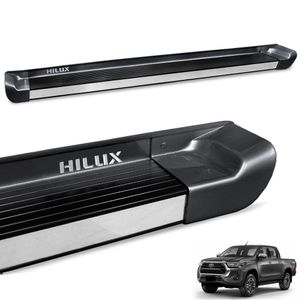 Estribo Lateral Hilux 2016 A 2025 Cinza Granito Personalizado