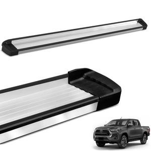 Estribo Lateral Hilux 2016 A 2025 G3 Aluminio Polido Bepo