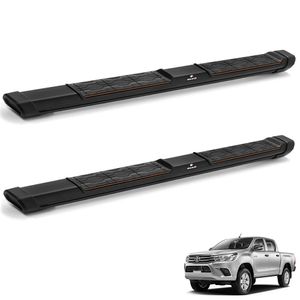 Estribo Lateral Hilux 2016 A 2024 My Road Alumínio Preto