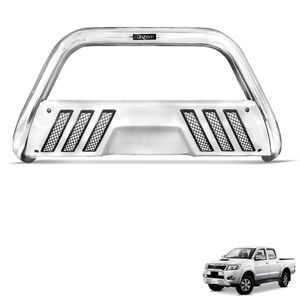 Parachoque De Impulsão Hilux 2005 A 2015 Cromado Com Grade