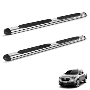 Estribo Lateral Oval Strada 2021 A 2025 Aço Carbono Cromado Bepo