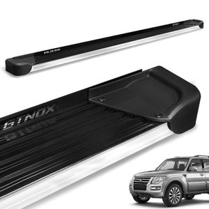 Estribo Lateral Pajero Full Cd 1998 A 2010 Alumínio Preto A4