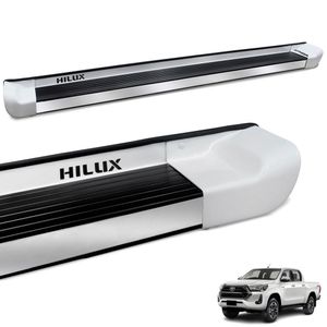 Estribo Lateral Hilux 2016 A 2025 Branco Polar Personalizado