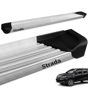 Estribo Lateral Strada 2021 A 2025 Aluminio Natural A3