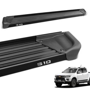 Estribo Lateral S10 Cd 2012 A 2024 Aluminio Preto A3