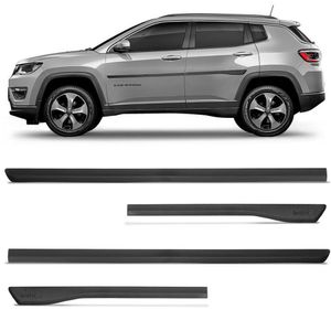 Friso Lateral Jeep Compass 2015 A 2020 Borrachão Preto Modelo Original
