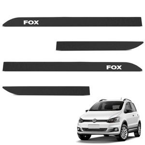 Jogo De Friso Lateral Fox 2003 A 2021 Preto Texturizado