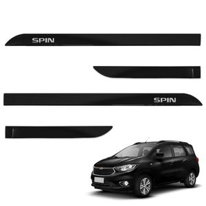Jogo De Friso Lateral Spin 2013 A 2024 Preto Ouro Negro