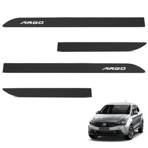 Jogo De Friso Lateral Argo 2017 A 2024 Preto Texturizado