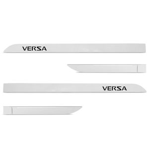 Jogo De Friso Lateral Versa 2017 A 2024 Branco Aspen