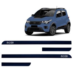 Jogo De Friso Lateral Mobi 2017 A 2023 Azul Netuno