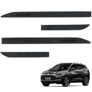 Jogo De Friso Lateral Tracker 2021 A 2024 Cinza Satin Steel