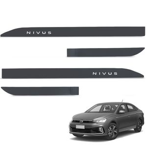 Jogo De Friso Lateral Nivus 2020 A 2024 Cinza Platinium