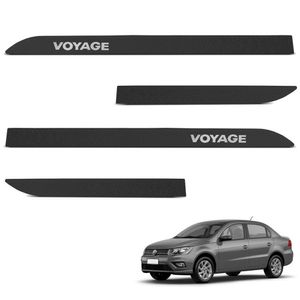 Jogo De Friso Lateral Voyage 2008 A 2023 Preto Texturizado
