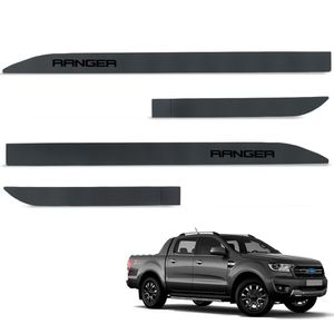 Jogo De Friso Lateral Ranger 2013 A 2024 Cinza Moscou